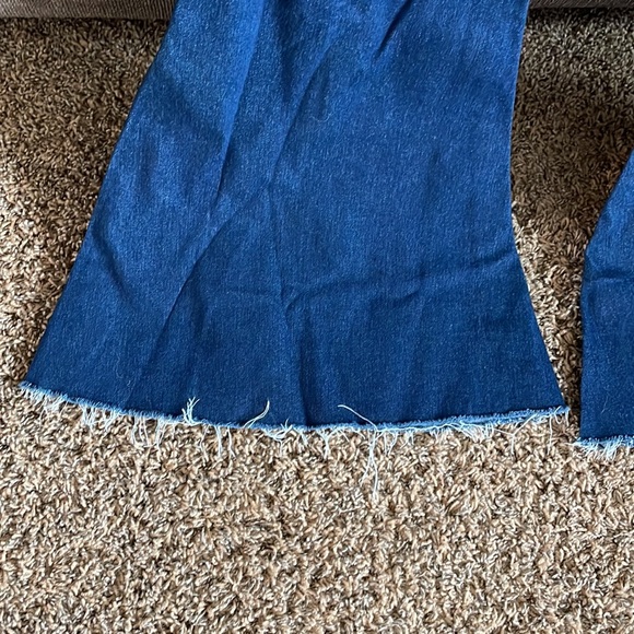 Ladies high waisted super wide leg jeans - Picture 6 of 8